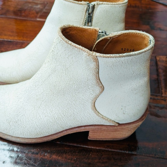 Frye Cream Ankle Boots - Picture 2 of 8